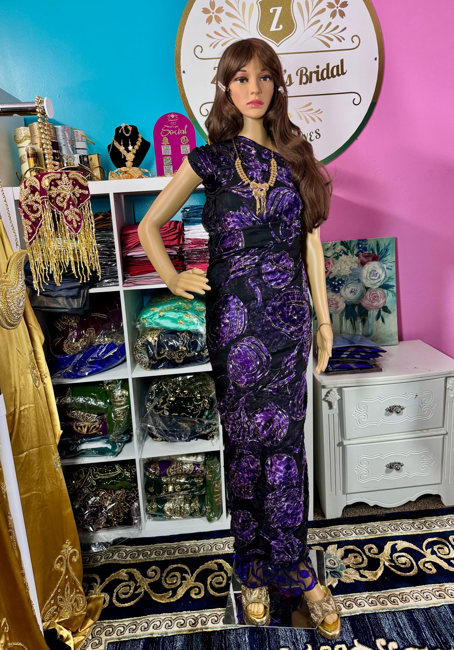 Black Purple Maqmal set.