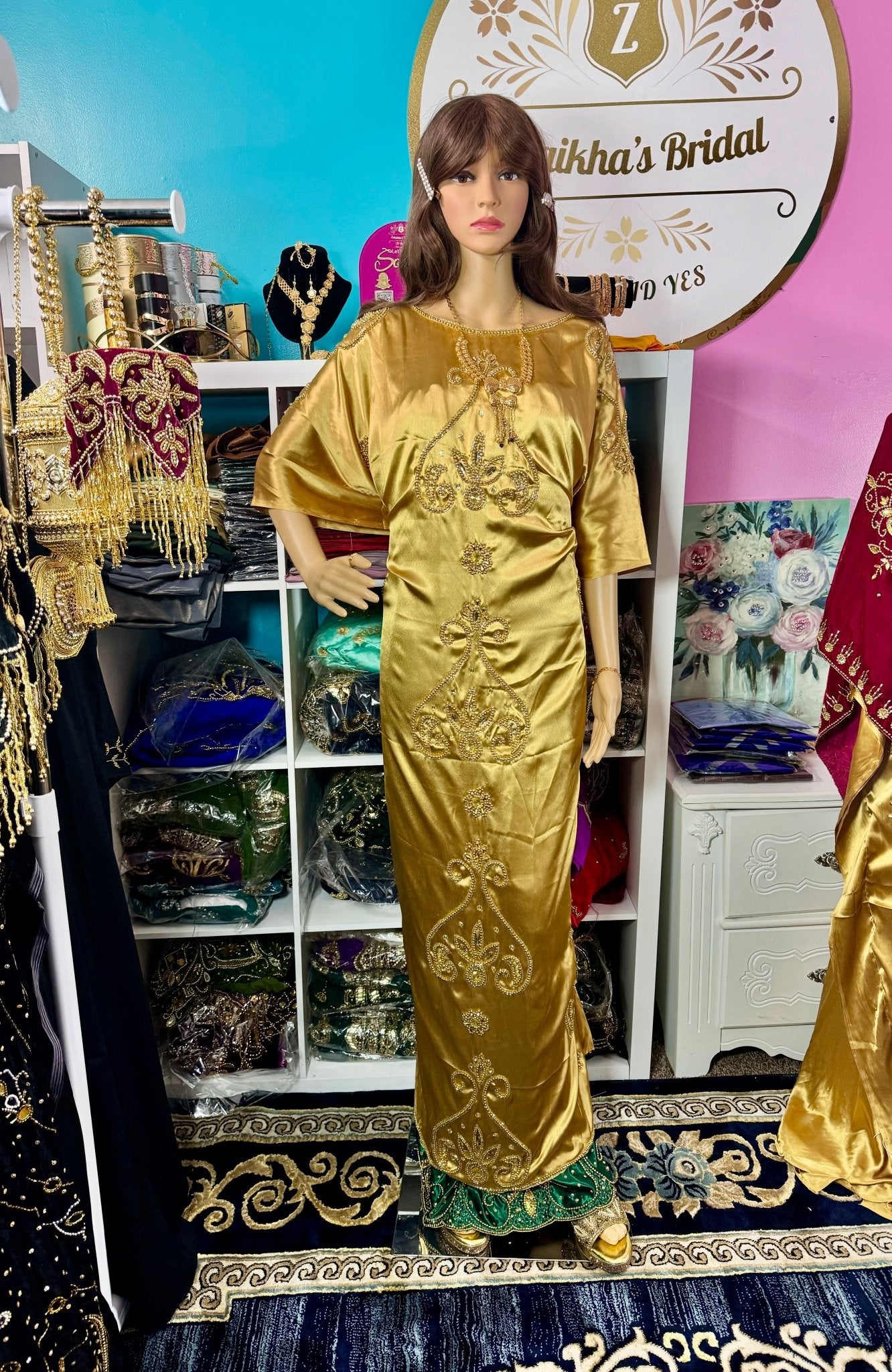 Somali Bridesmaids (Malhiis)Dirac Set - Green Gold - Zulaikha’s Bridal