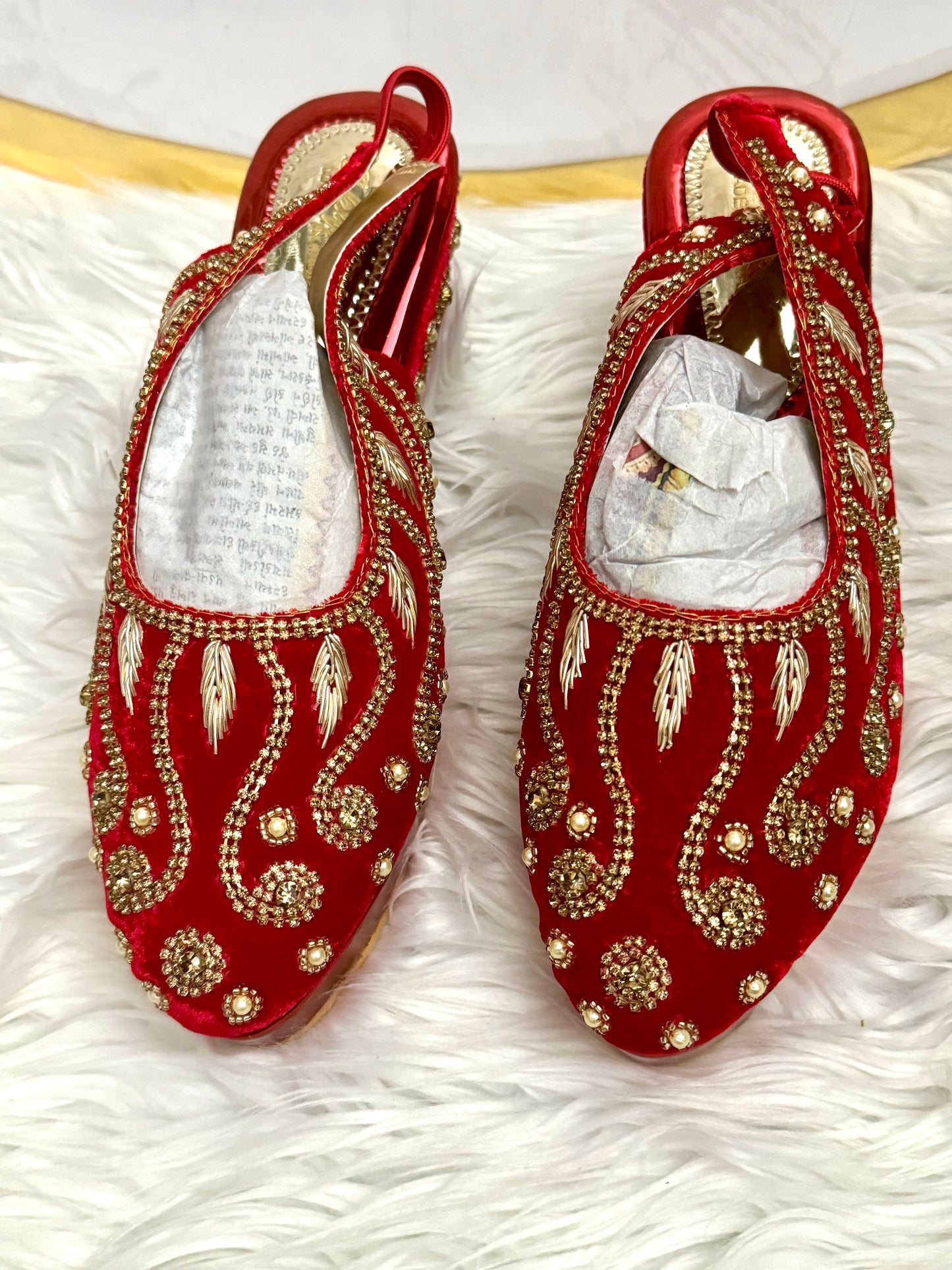 Rhinestone Shoes-Red