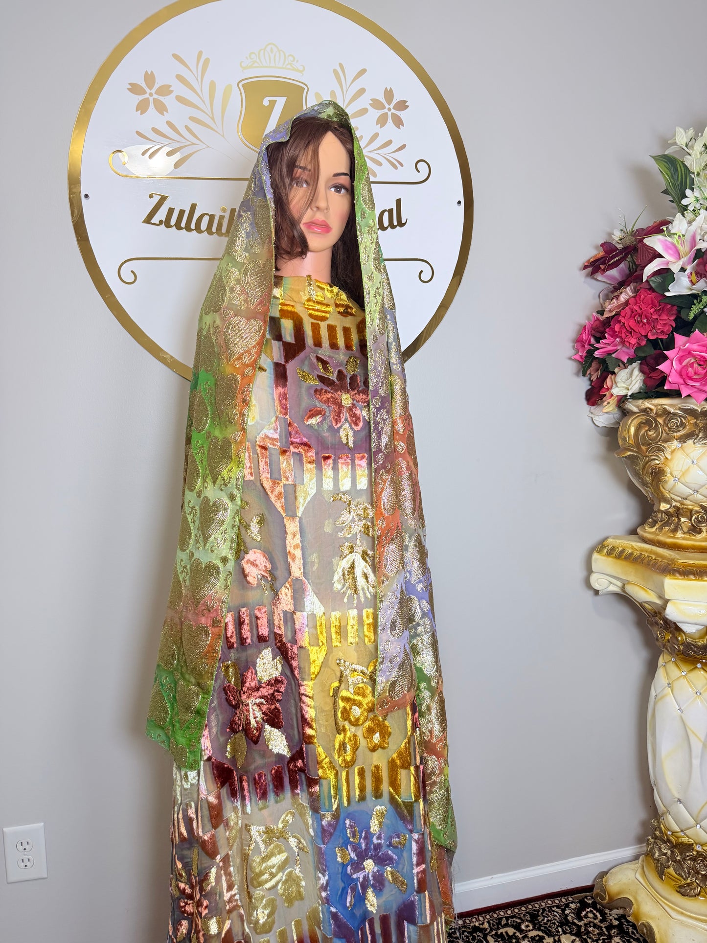 Luxury Maqbal Velvet Dirac Multicolor