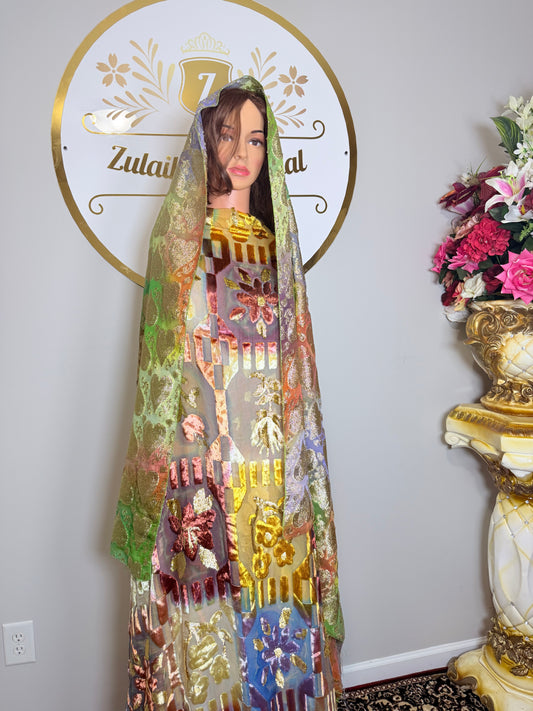 Luxury Maqbal Velvet Dirac Multicolor