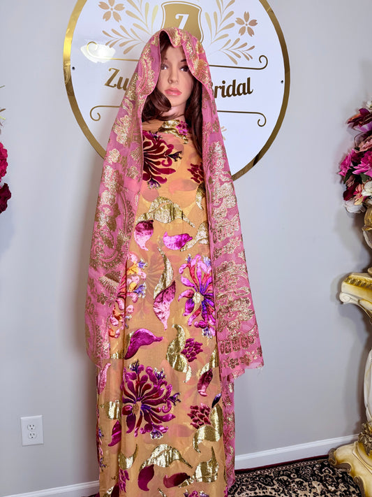 Luxury Maqbal Velvet Dirac Pink
