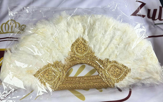 White Bridal Fan.