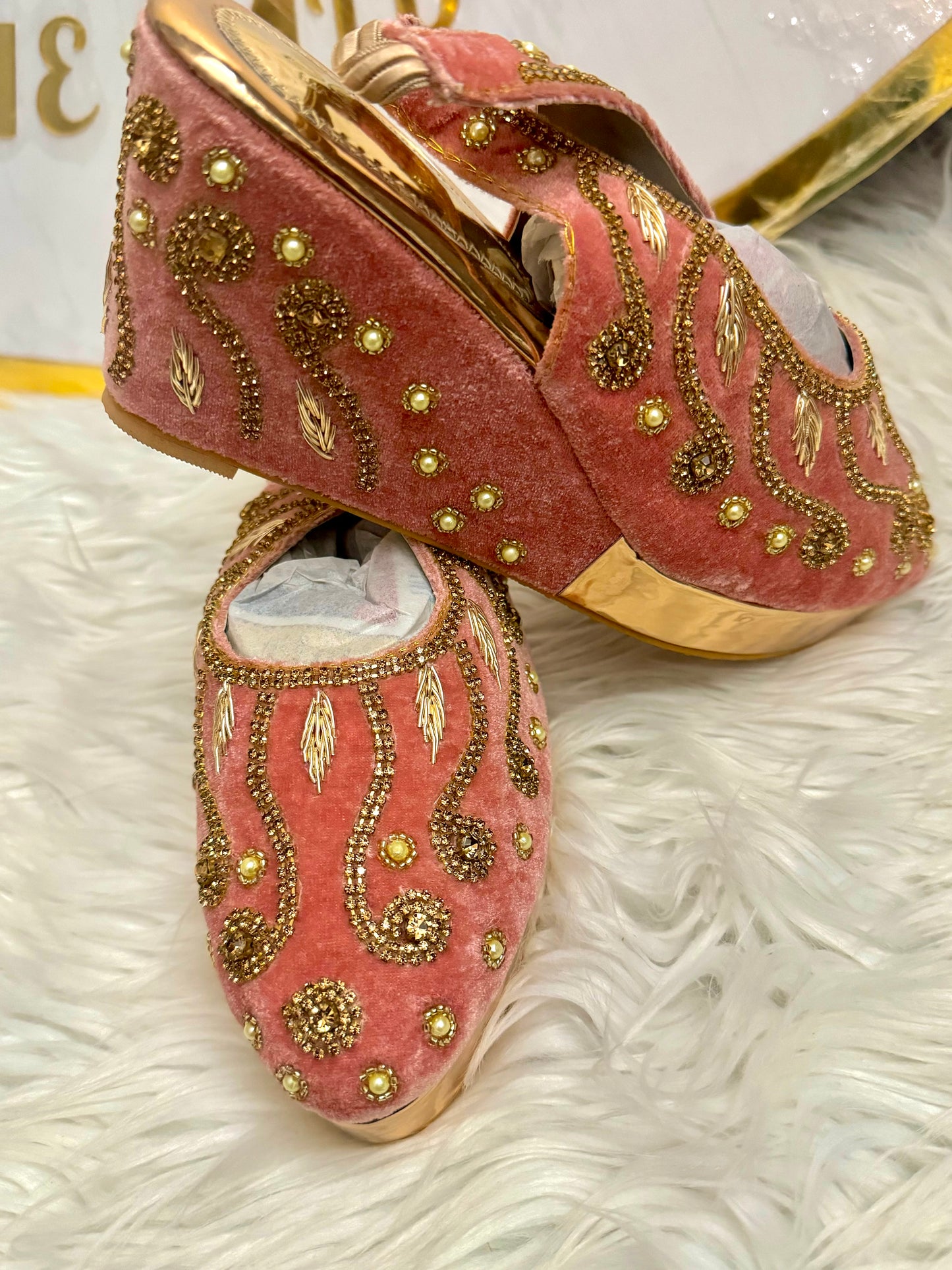 Rhinestone Shoes-Pink