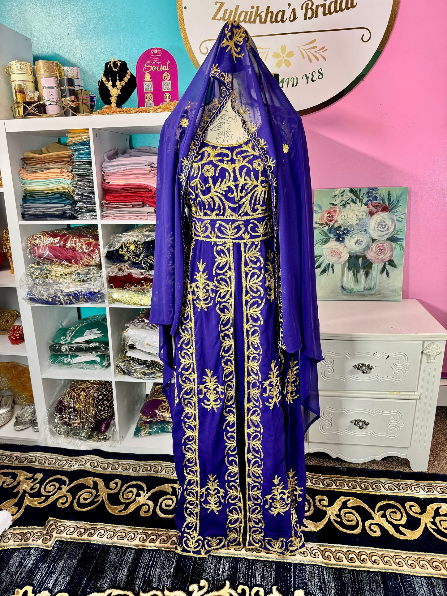 Nida Kaftan indigo Purple