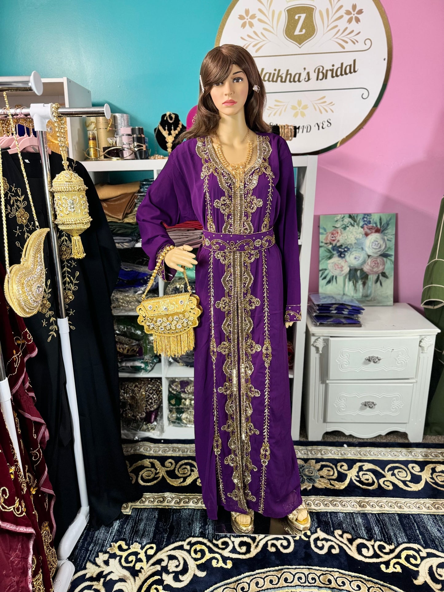 Hania Nikah Kaftan-Purple