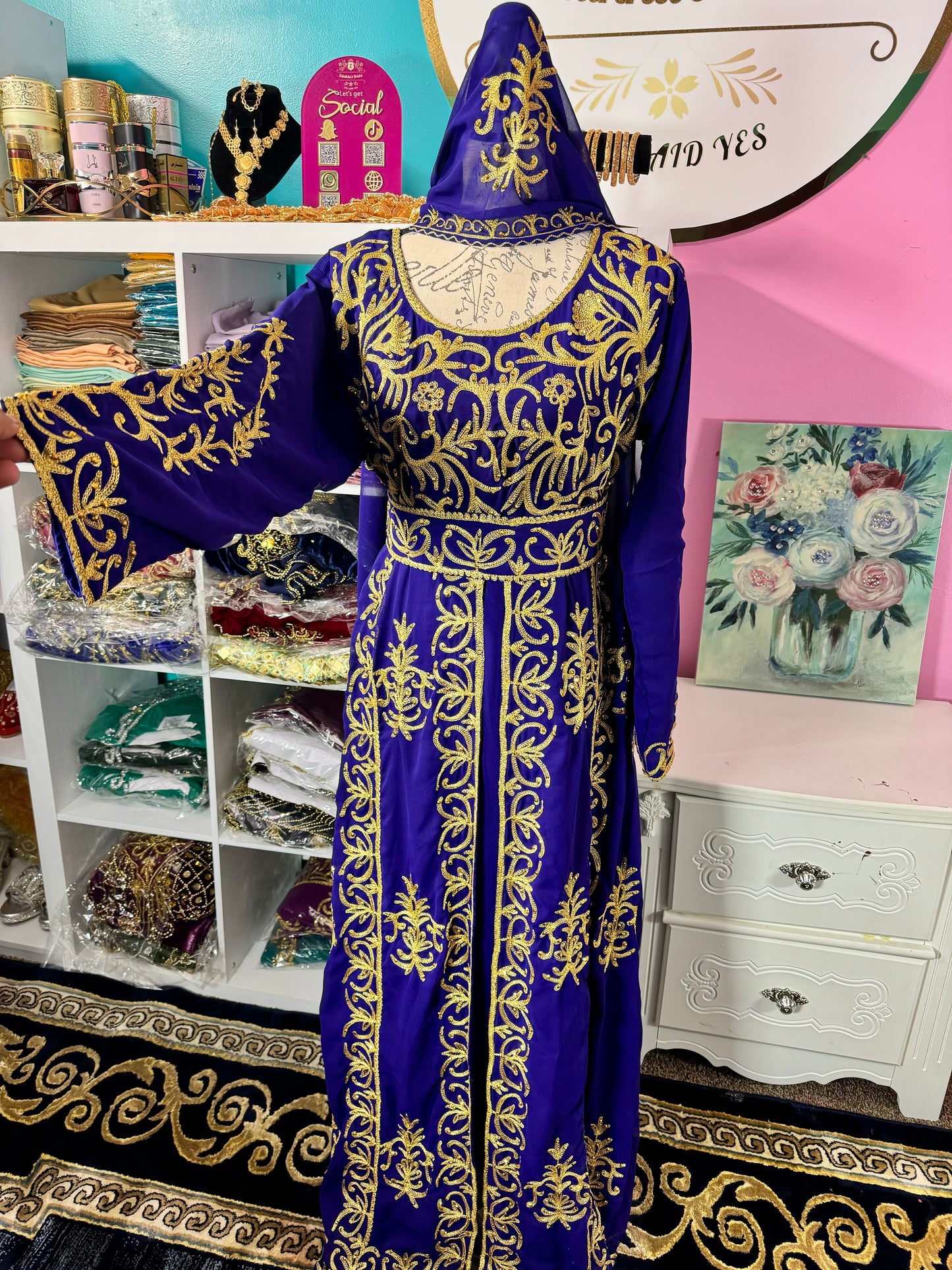 Nida Kaftan indigo Purple