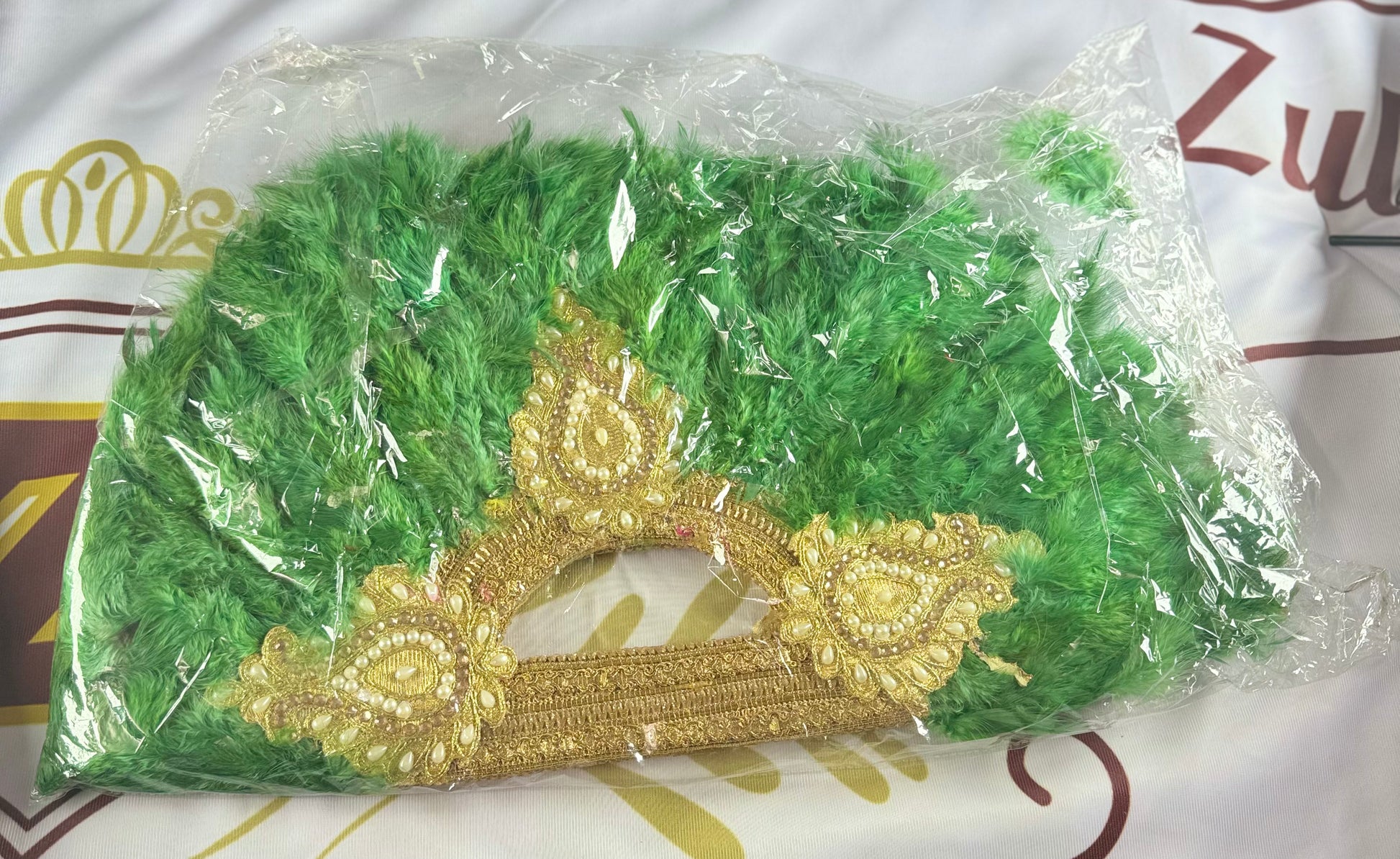 Green Bridal Fan.