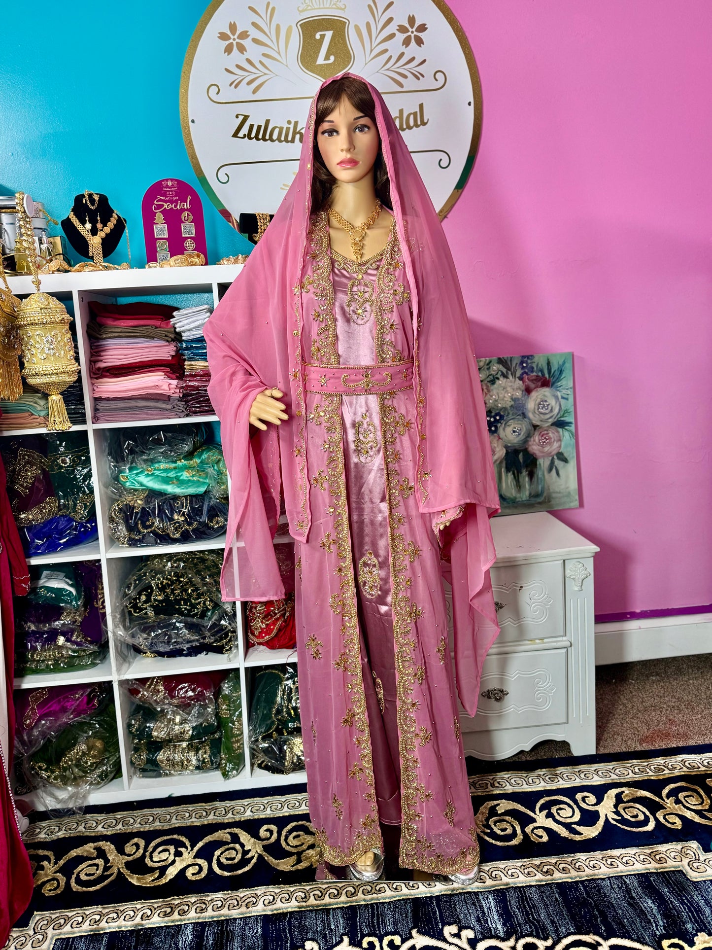 Hida Kaftan-Pink