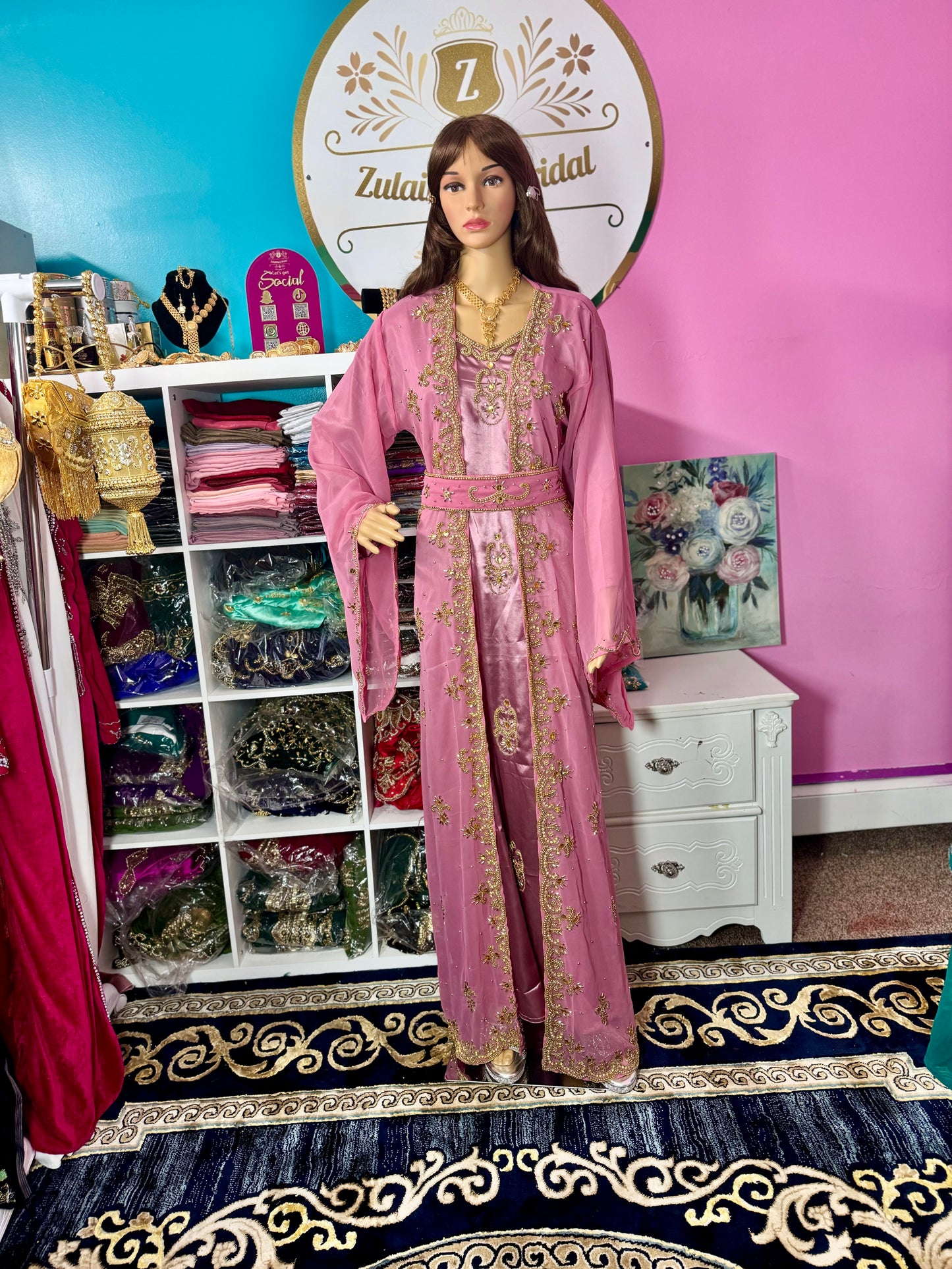 Hida Kaftan-Pink