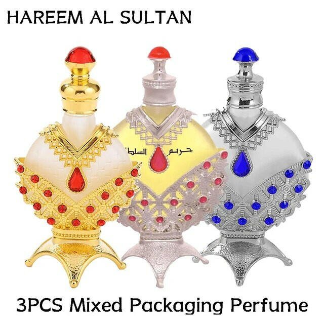 Hareem Al Sultan Perfume (attar) Oil (red, pink & blue) 35Ml - Zulaikha’s Bridal