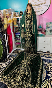 Hida Somali Bridal Dirac Set Velvet - Zulaikha’s Bridal
