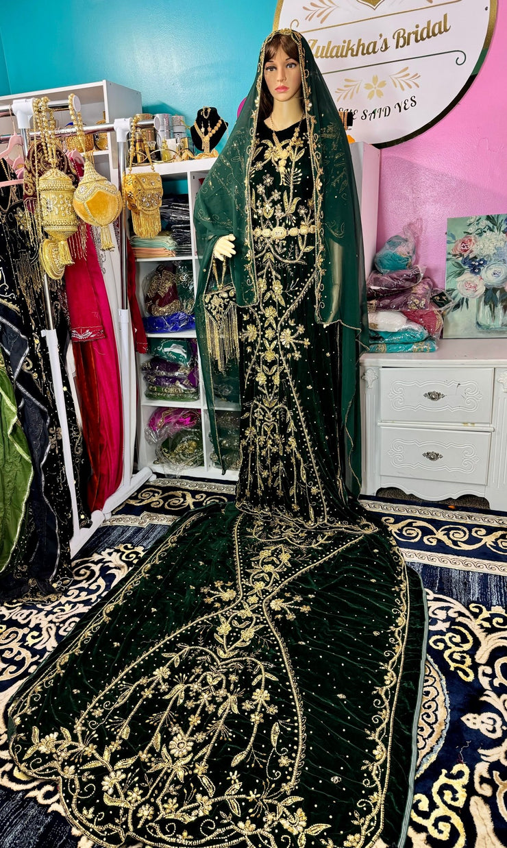 Hida Somali Bridal Dirac Set Velvet - Zulaikha’s Bridal