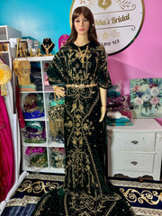 Hida Somali Bridal Dirac Set Velvet - Zulaikha’s Bridal