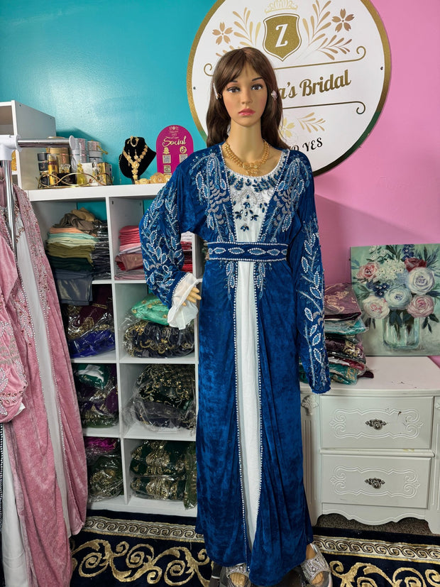 Isra Luxury Crystal Velvet Abaya - Zulaikha’s Bridal