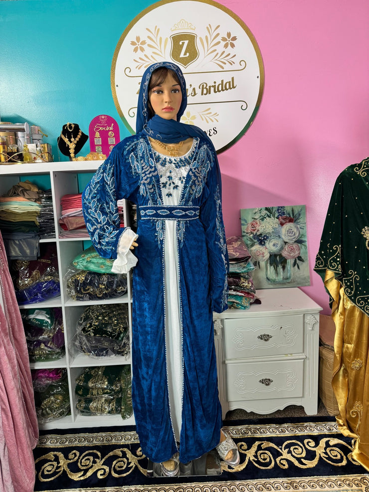 Isra Luxury Crystal Velvet Abaya - Zulaikha’s Bridal