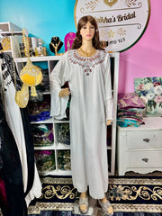 Isra Luxury Crystal Velvet Abaya - Pastel Pink - Zulaikha’s Bridal