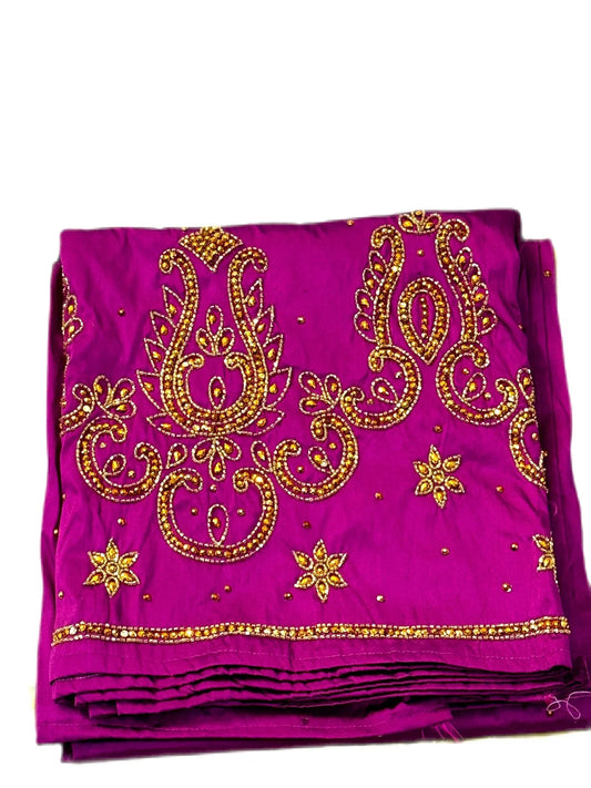 Luxury Somali Underpiece Skirt Gorgoro - Dark Magenta - Zulaikha’s Bridal