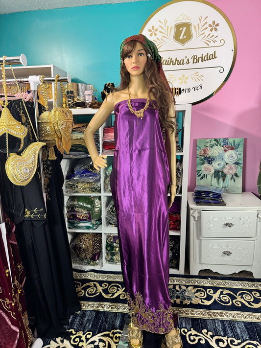 Luxury Somali Underpiece Skirt Gorgoro - Purple - Zulaikha’s Bridal