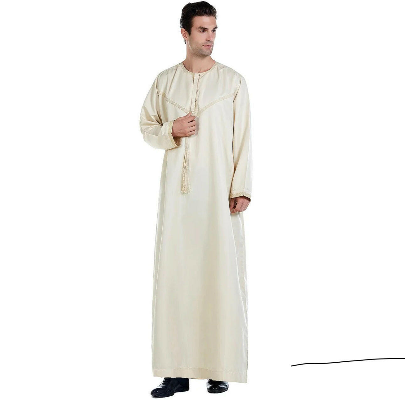 Muslim Men Thobe/Jubba/Khamis with tassel - Zulaikha’s Bridal