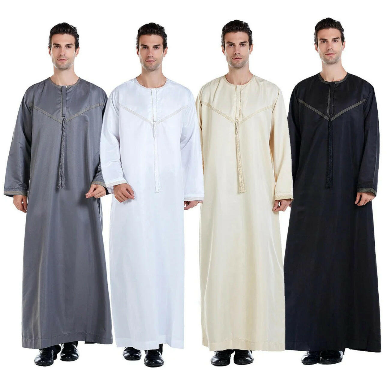 Muslim Men Thobe/Jubba/Khamis with tassel - Zulaikha’s Bridal