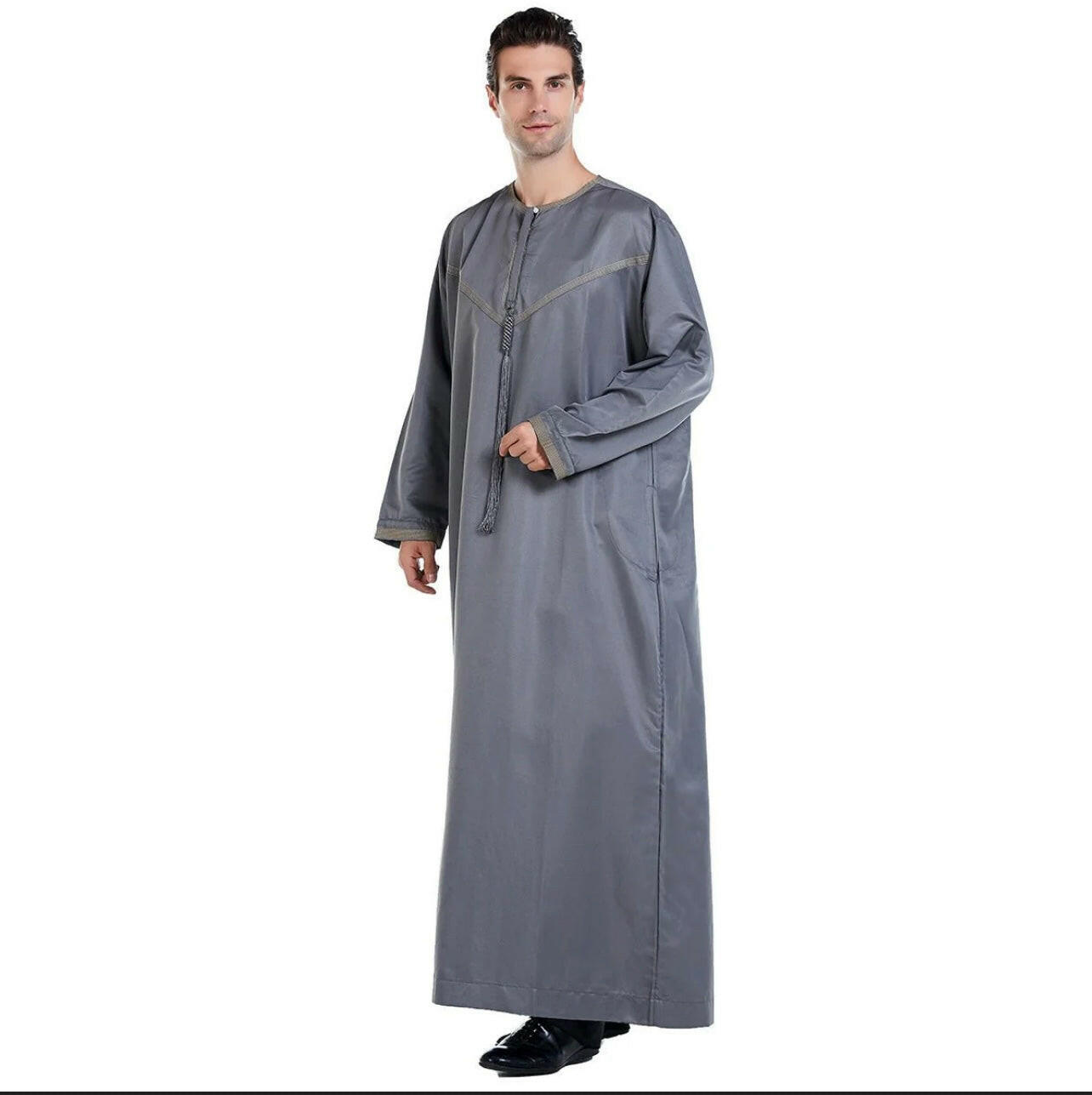 Muslim Men Thobe/Jubba/Khamis with tassel - Zulaikha’s Bridal