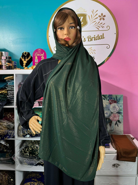 Muslim Shimmer Glitter Chiffon Hijab Scarf No.10 - Zulaikha’s Bridal