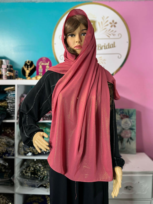 Muslim Shimmer Glitter Chiffon Hijab Scarf No.15 - Zulaikha’s Bridal