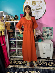 Muslim women modest inner dress Abaya with belt - Zulaikha’s Bridal