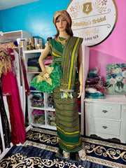 Plain Alindi Guntino Hido iyo Dhaqan - Green Gold - Zulaikha’s Bridal