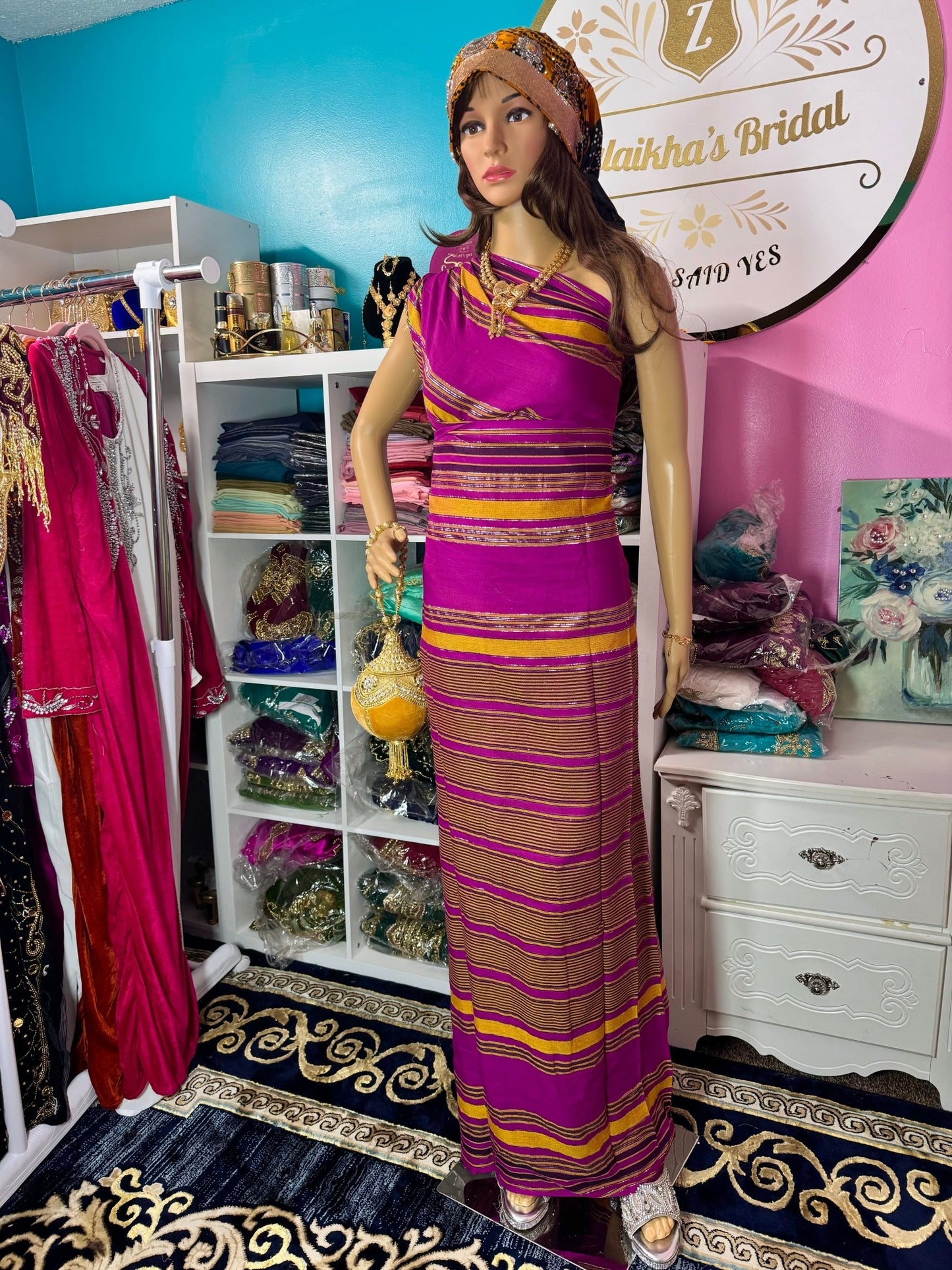 Plain Alindi Guntino Hido iyo Dhaqan - Hot Pink - Zulaikha’s Bridal