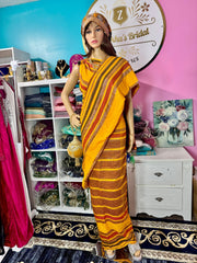 Plain Golden Orange Guuntino - Zulaikha’s Bridal