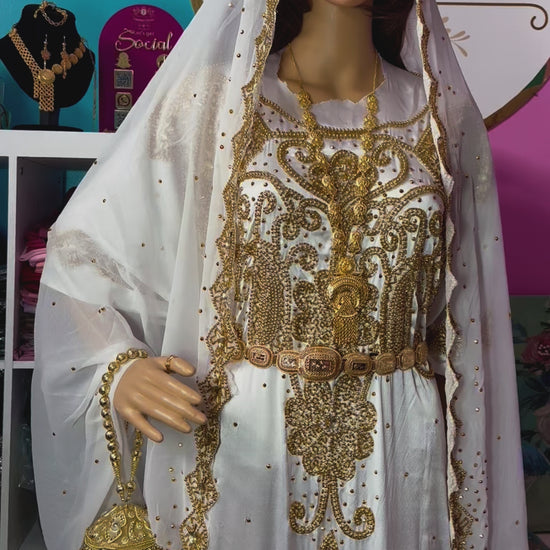 Satin Rida Bridal Dirac set-White.