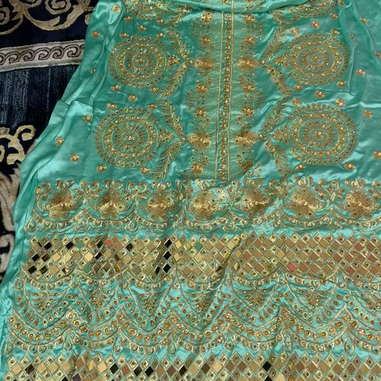 Satin Mint Green Bridal Dirac.