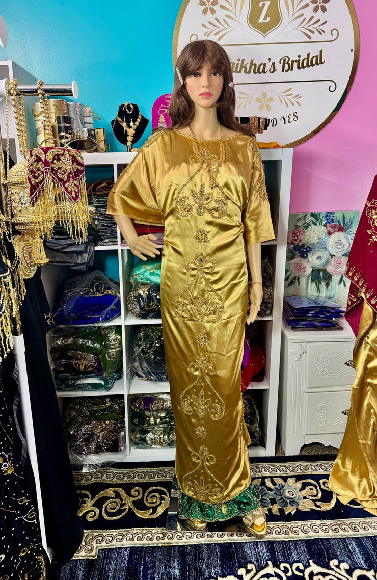 Somali Bridesmaids (Malhiis)Dirac Set - Green Gold - Zulaikha’s Bridal
