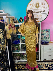 Somali Bridesmaids (Malhiis)Dirac Set Maroon Gold - Zulaikha’s Bridal