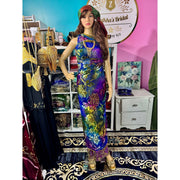 Somali Luxury Maqmal Velvet Blue Purple Dirac set - Zulaikha’s Bridal