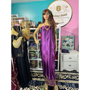 Somali Luxury Maqmal Velvet Blue Purple Dirac set - Zulaikha’s Bridal
