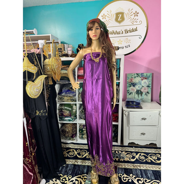 Somali Luxury Maqmal Velvet Blue Purple Dirac set - Zulaikha’s Bridal