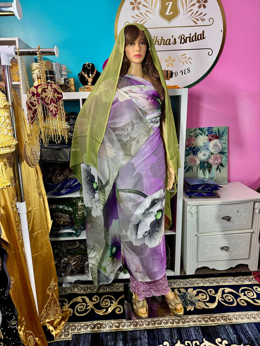 Somali Party Dirac Set with 3 Pieces No.2 - Zulaikha’s Bridal