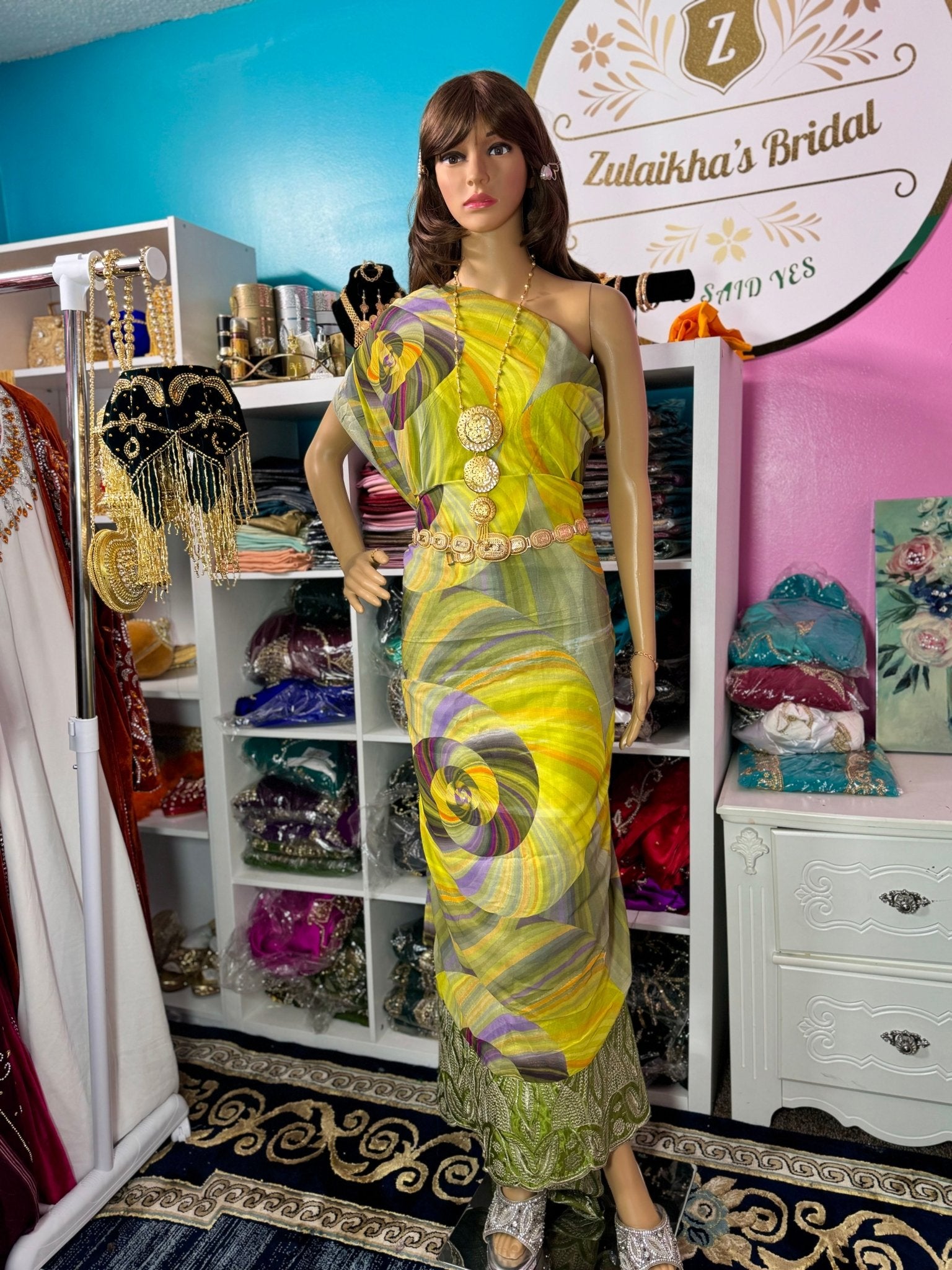 Somali Party Dirac Set with 3 Pieces No.8 - Zulaikha’s Bridal