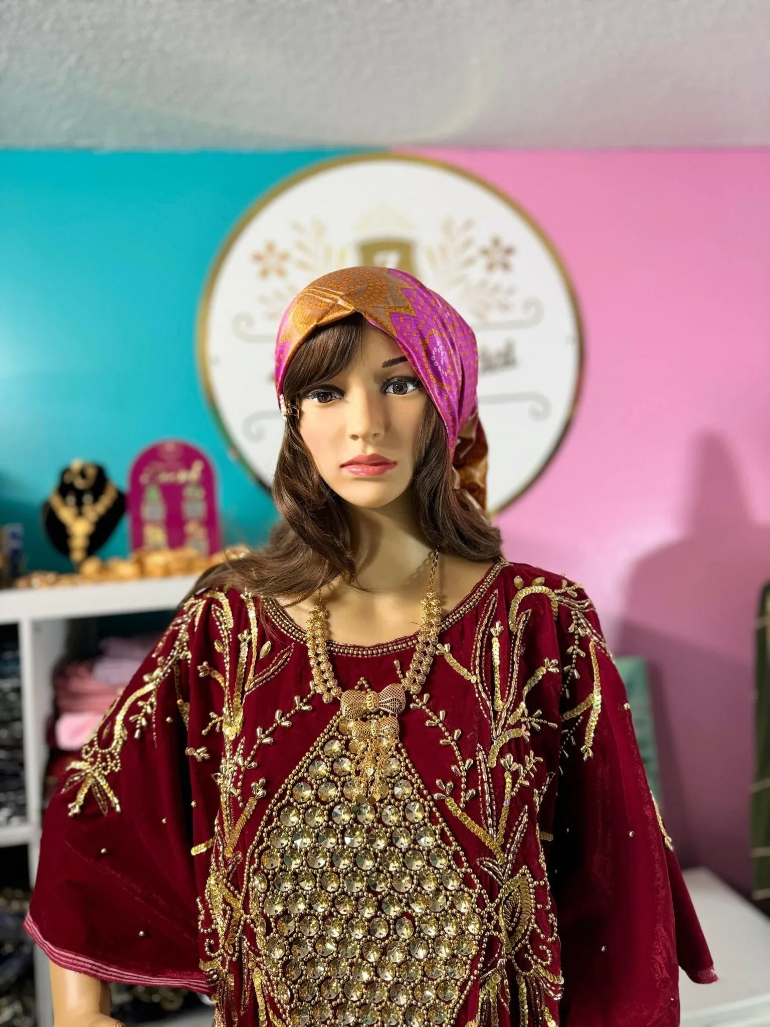 Somali Plain Shaash Headpiece 1 - Zulaikha’s Bridal