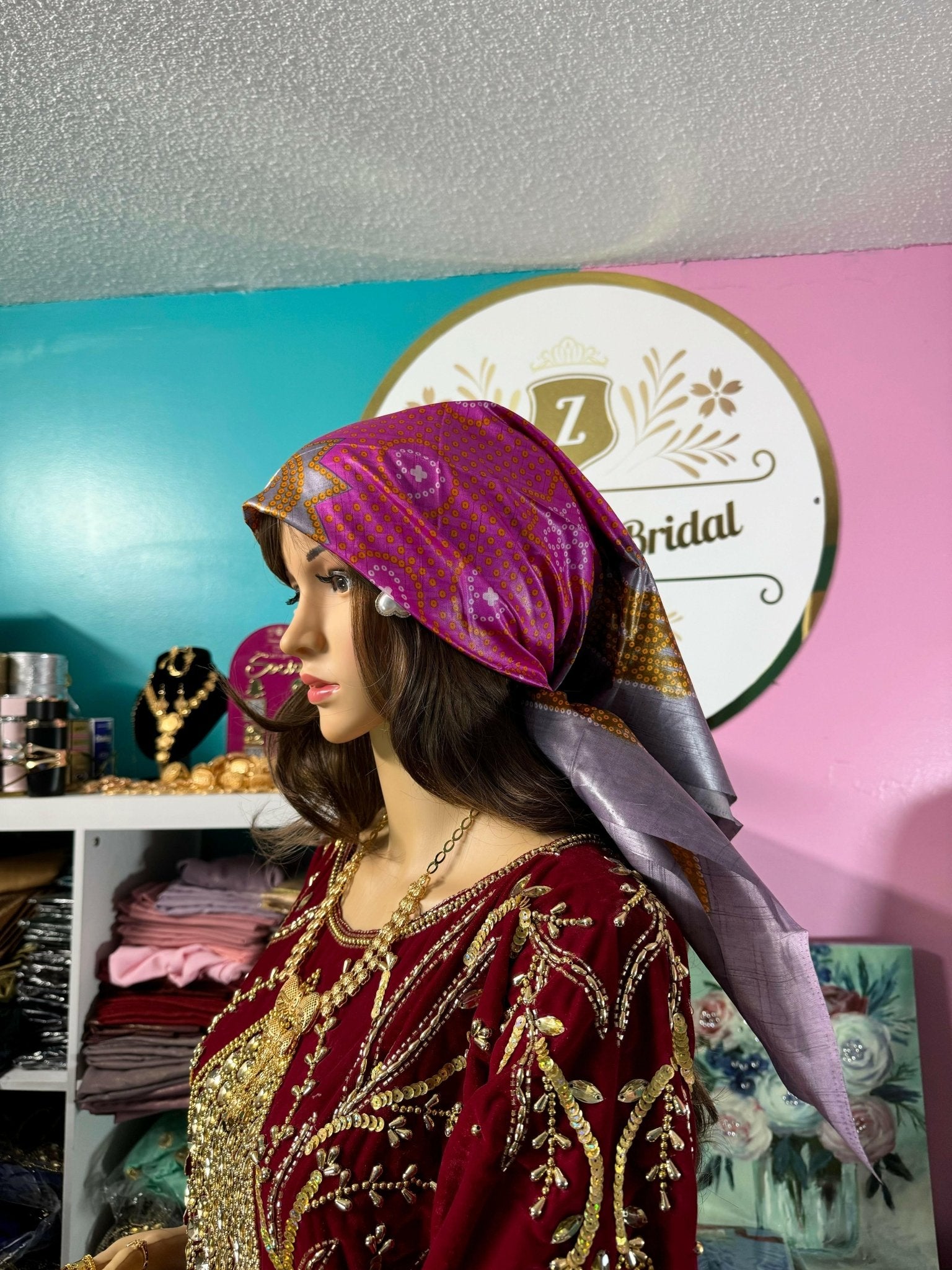 Somali Plain Shaash Headpiece 3 - Zulaikha’s Bridal
