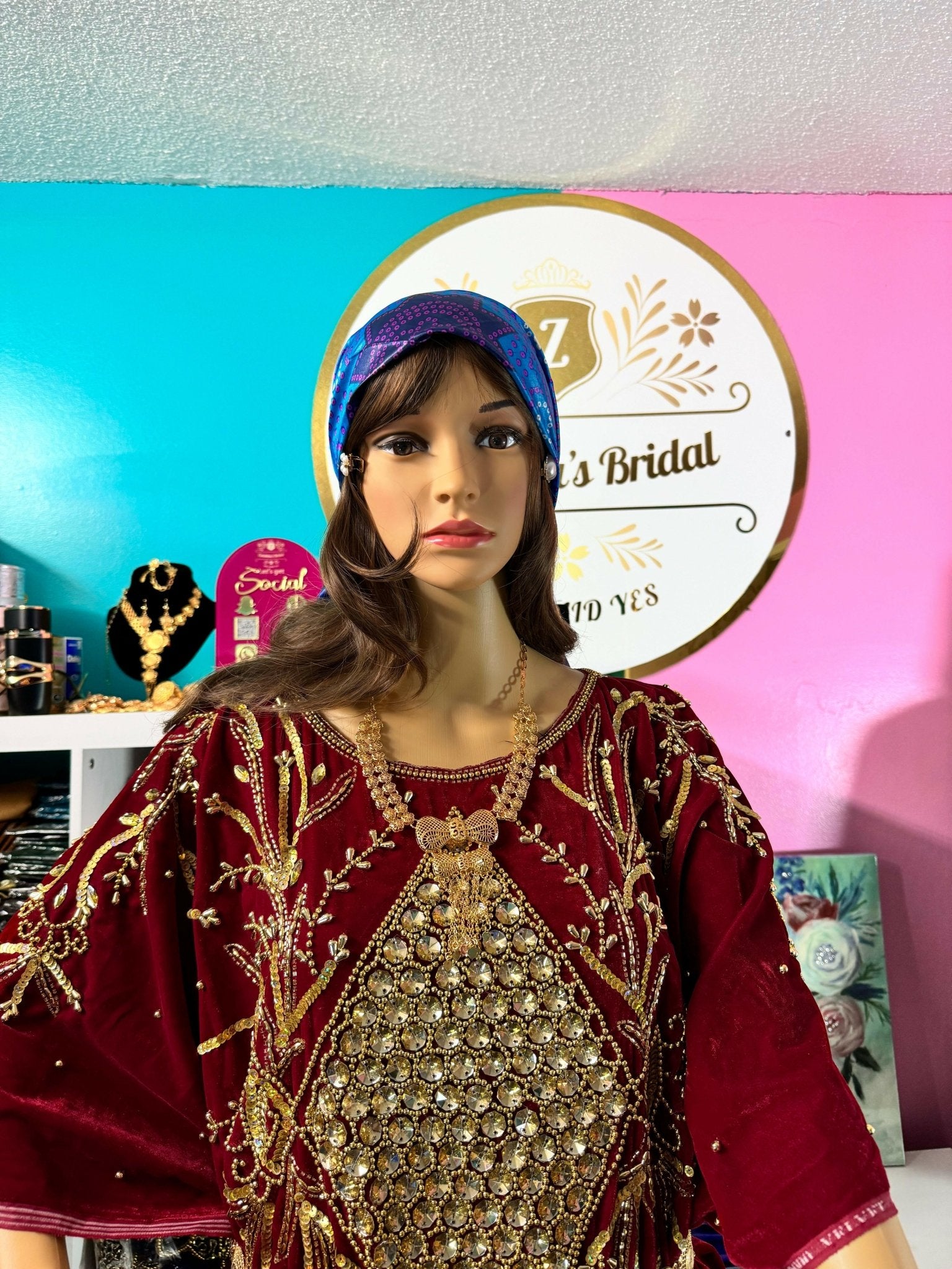 Somali Plain Shaash Headpiece 5 - Zulaikha’s Bridal