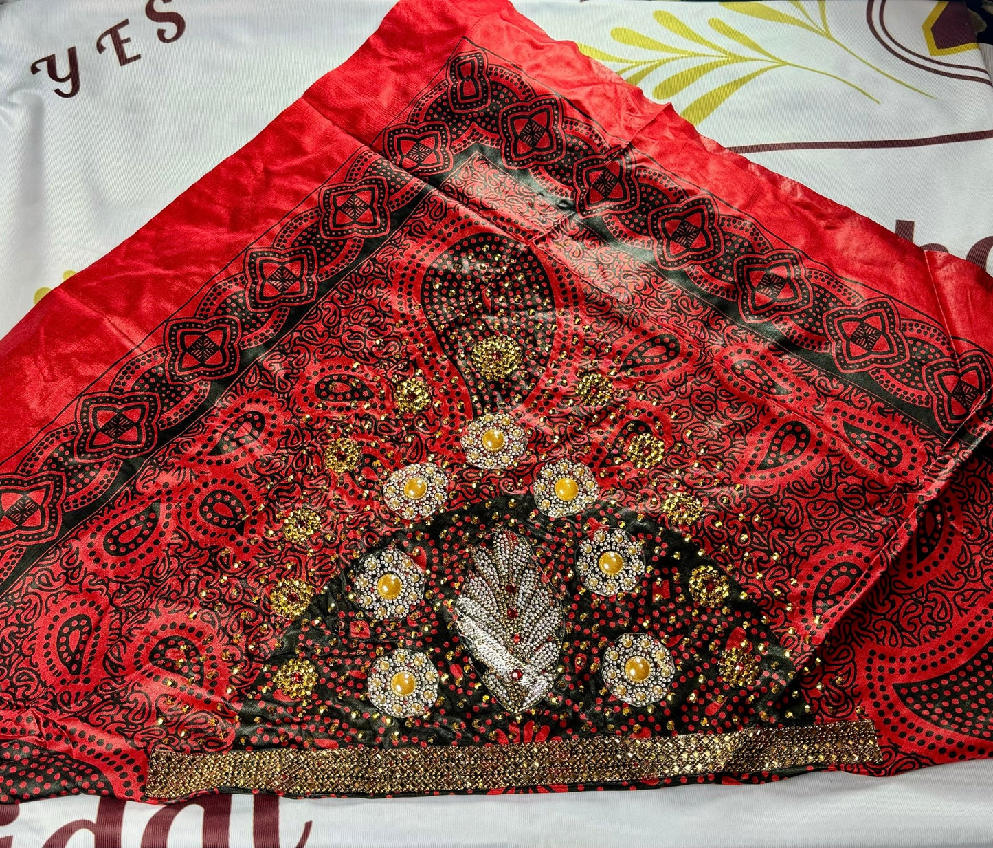 Somali Stone Shaash Headscarf No.23 - Zulaikha’s Bridal