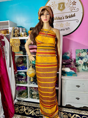 Stone Alindi Guntino Hido iyo Dhaqan - Golden Yellow - Zulaikha’s Bridal