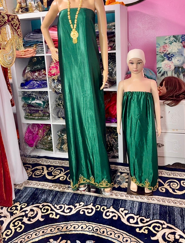 Stone Gold Green Somali Malhis Bridesmaids Dirac set - Zulaikha’s Bridal